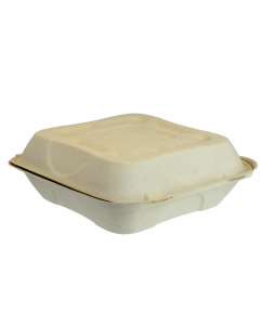 9x9x3 Fiber Nat Clamshell 1-Comp PFAS-Free