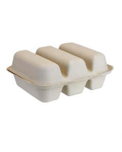 Taco Box 3-Comp Nat Fiber - 8x7x3