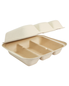 Taco Box 3-Comp Nat Fiber - 9.25 x 8 x 3
