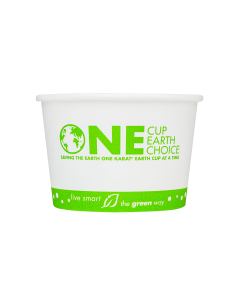 16-oz Container Stock Print Paper/PLA White